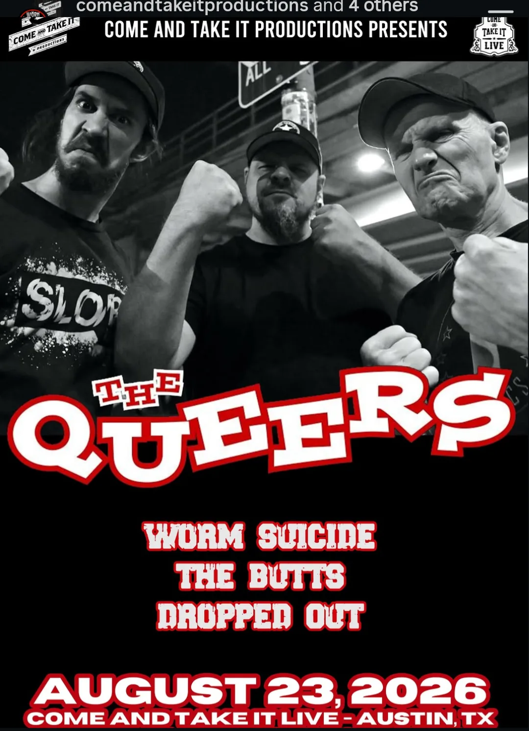 Flyer for The Queers