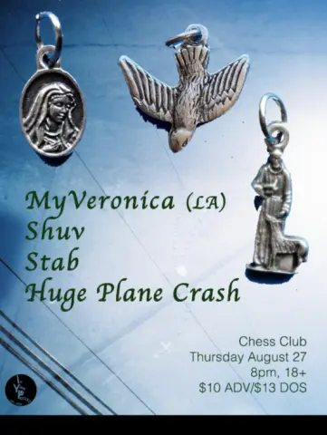 Flyer for Huge Plane Crash / Stab / Shuv / MyVeronica