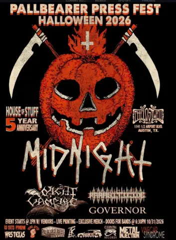 Pallbearer Press Fest Halloween 2026 flyer