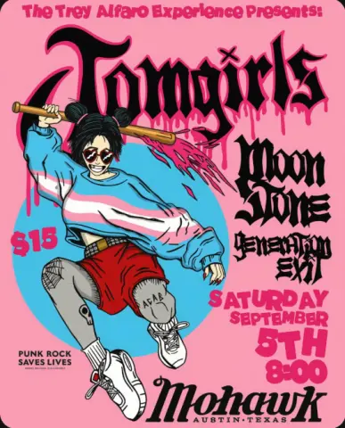 September 5 2026 flyer — Tomgirls, Moon Stone, Generation Exit at Mohawk