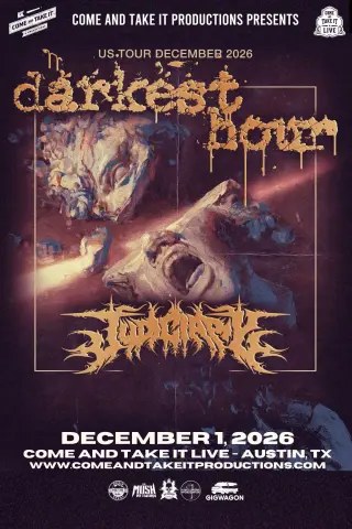 Flyer for DARKEST HOUR at Come And Take It Live on December 1, 2026