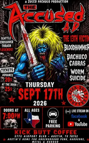 Flyer for The Accüsed A.D. US Tour